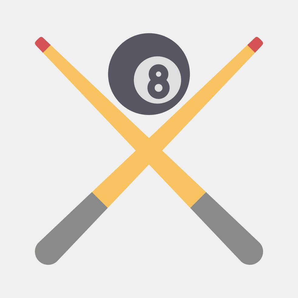 Icon pool game. Sports elements. Icon in flat style. vector