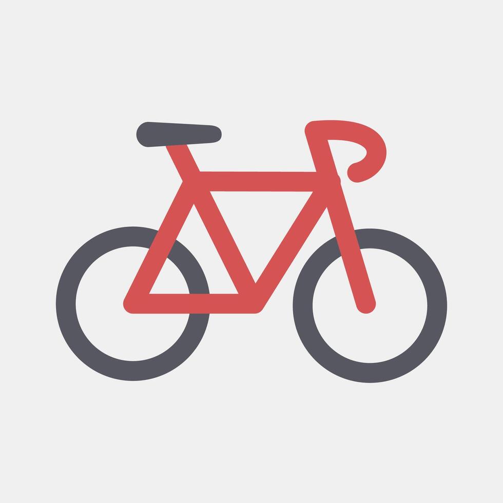 Icon bicycle. Sports elements. Icon in flat style. vector