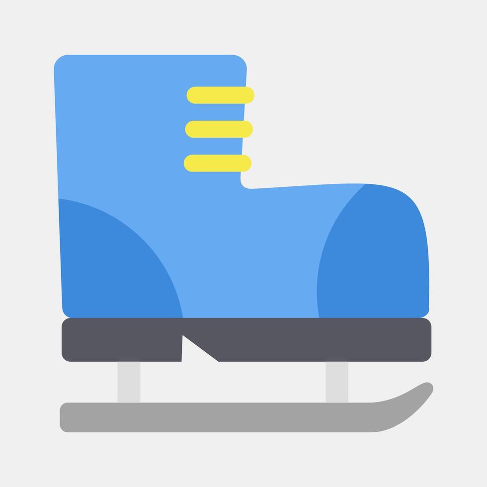 Icon ice skating. Sports elements. Icon in flat style. vector