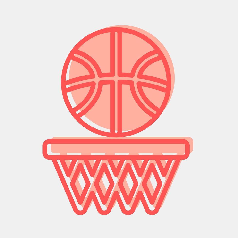 Icon basketball. Sports elements. Icon in two tone style. vector