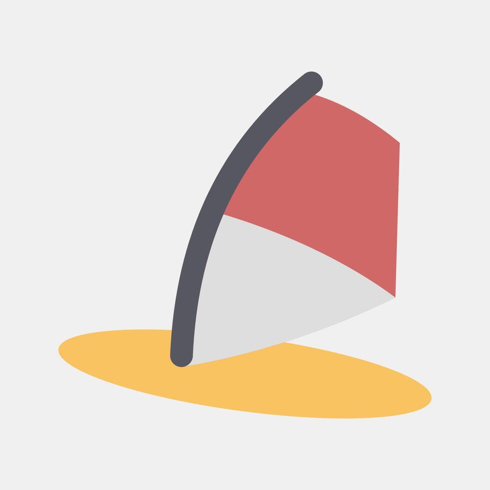 Icon wind surfing. Sports elements. Icon in flat style. vector
