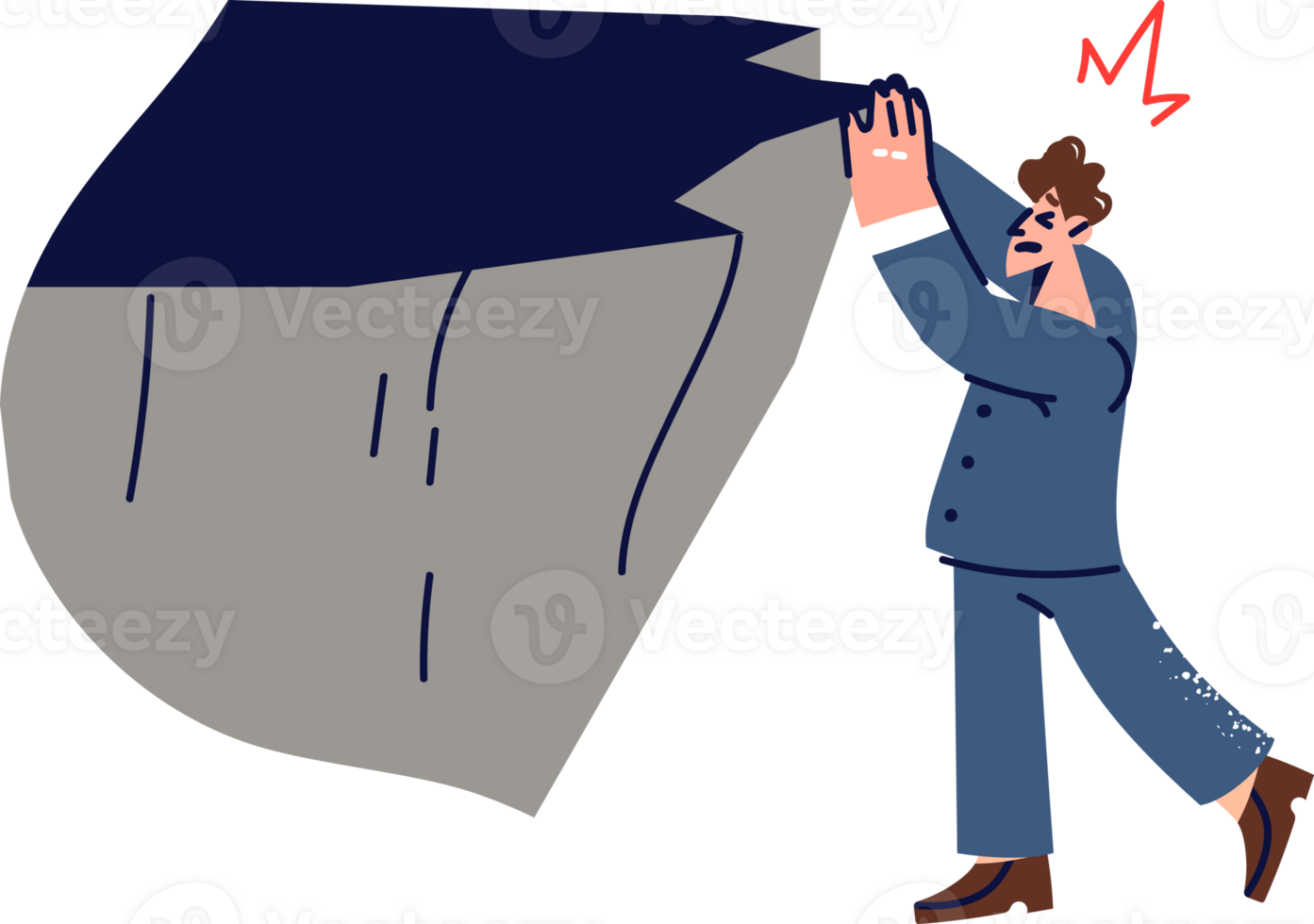 Business man falls from cliff, due to crisis situation causing need to take risks and participate in adventures. Problem for guy who is victim of crisis and needs help to solve problems png