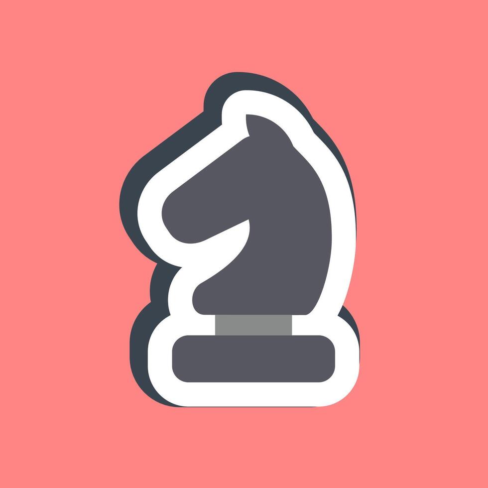 Sticker chess. Sports elements. vector