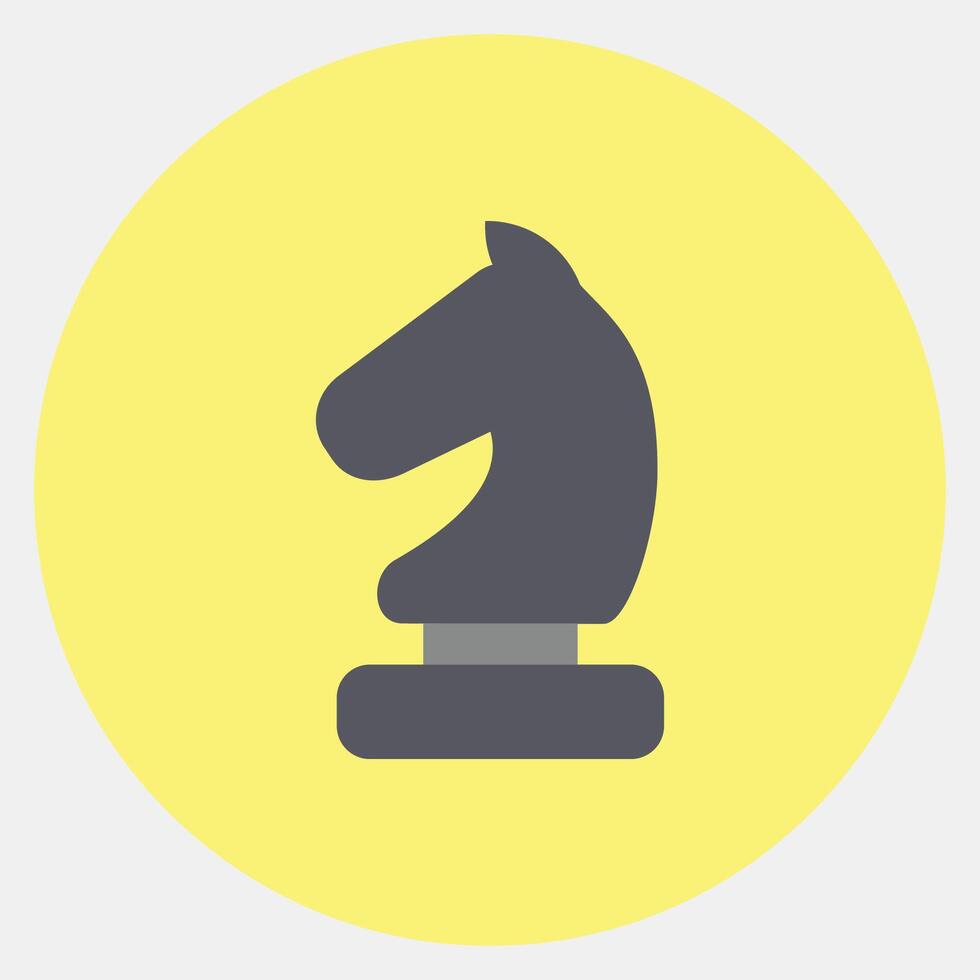 Icon chess. Sports elements. Icon in color mate style. vector