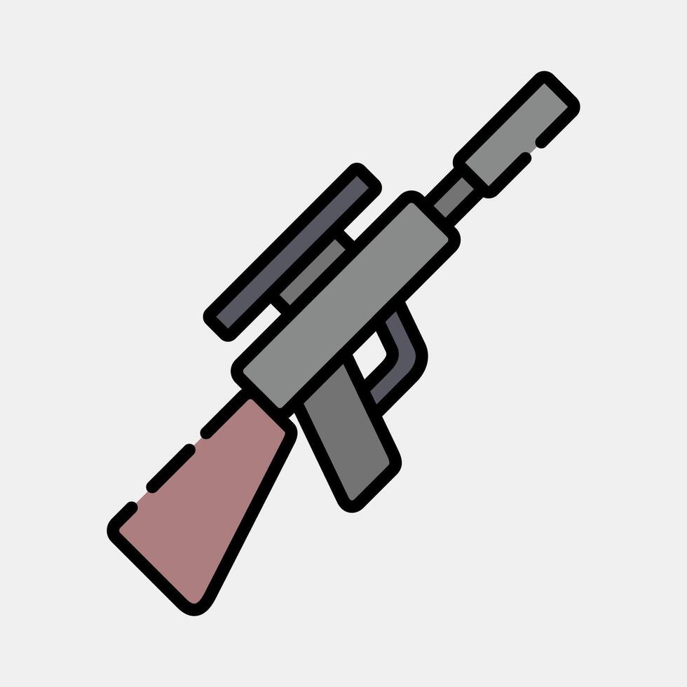 Icon shooting. Sports elements. Icon in filled line style. vector