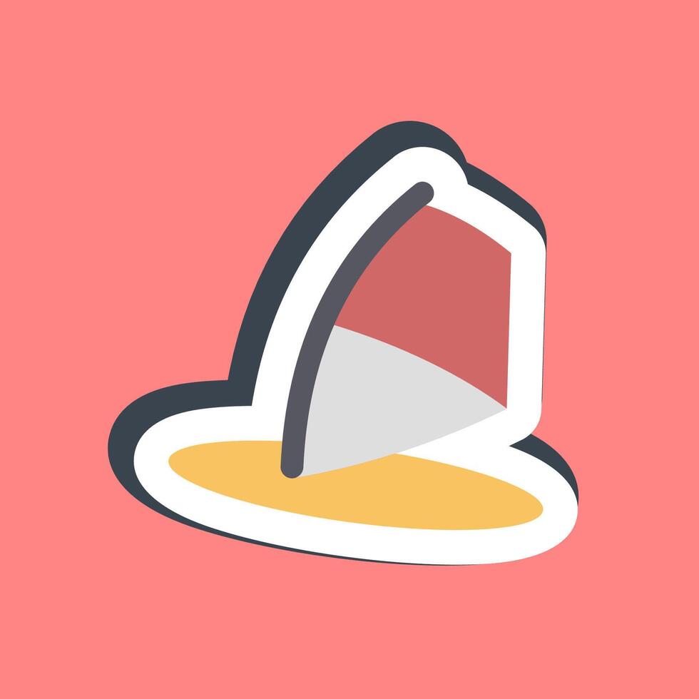 Sticker wind surfing. Sports elements. vector