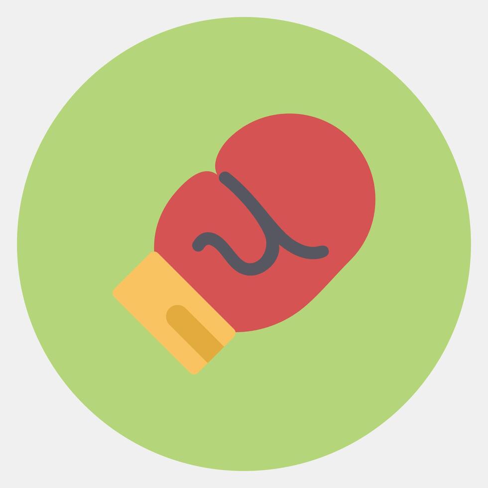 Icon boxing. Sports elements. Icon in color mate style. vector