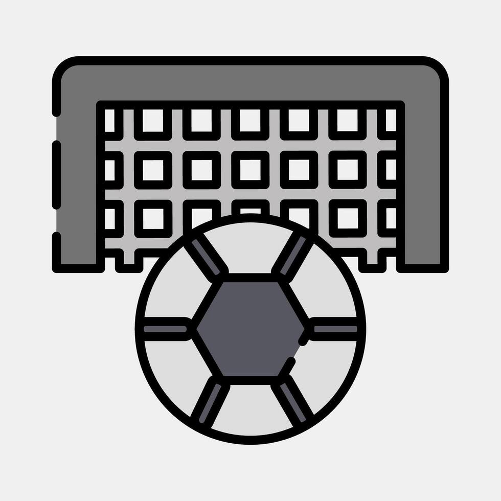 Icon football. Sports elements. Icon in filled line style. vector