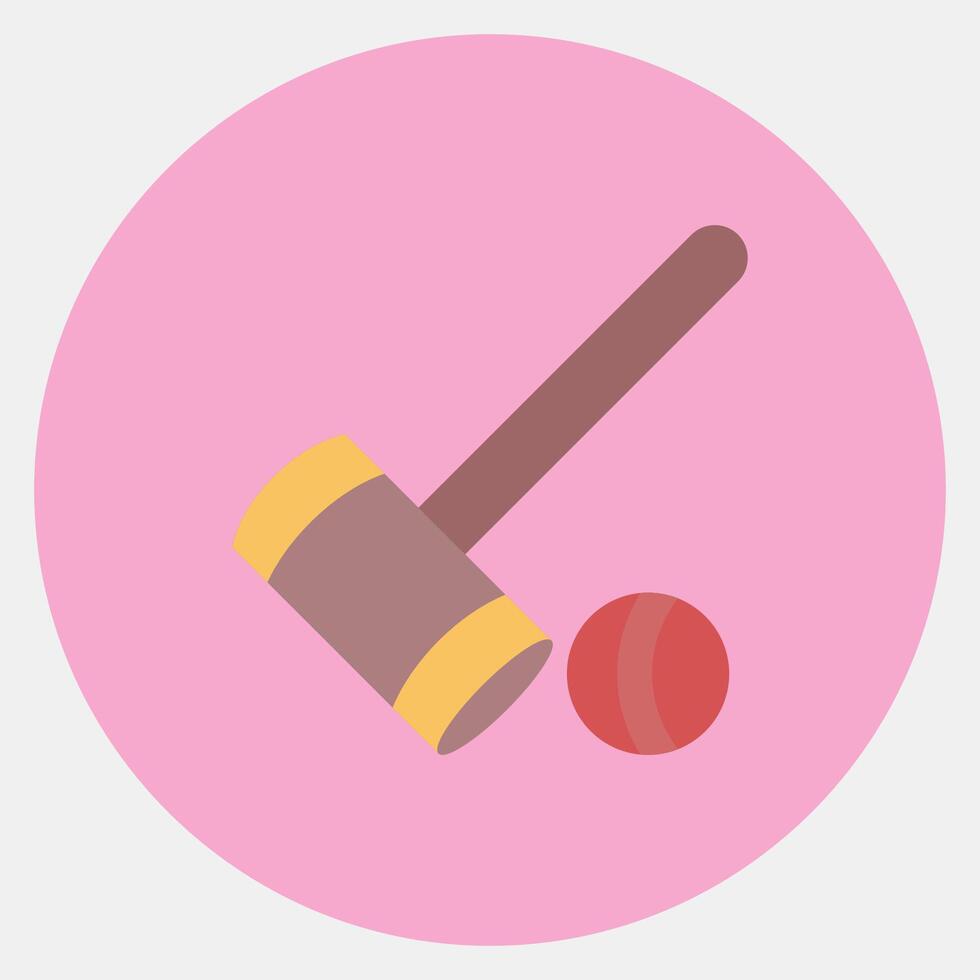 Icon croquet. Sports elements. Icon in color mate style. vector