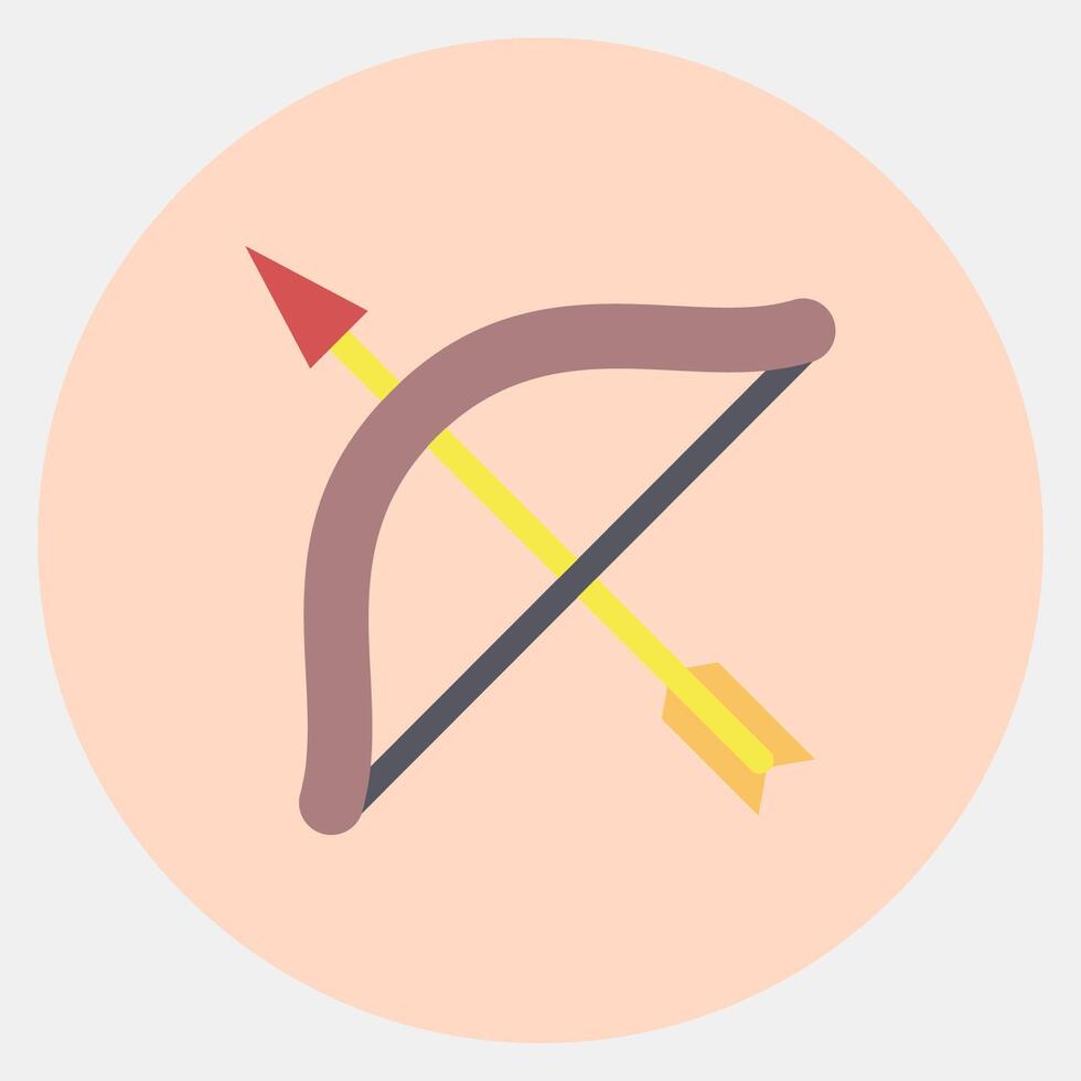 Icon archery. Sports elements. Icon in color mate style. vector