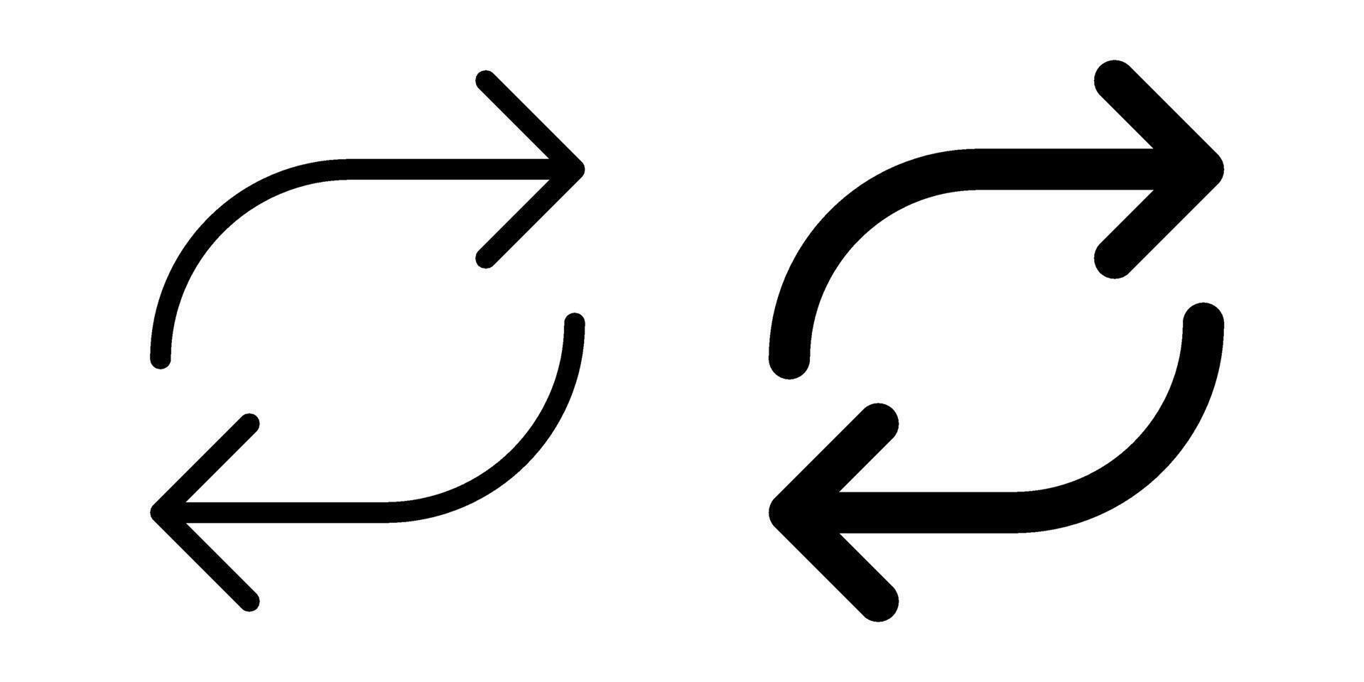 Repost arrow icons symbol set vector