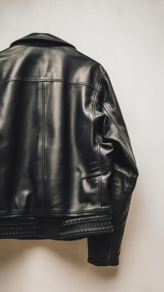 Leather jacket isolated photo