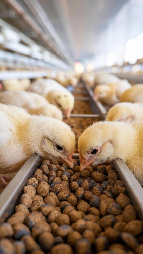Chickens in a poultry farm photo