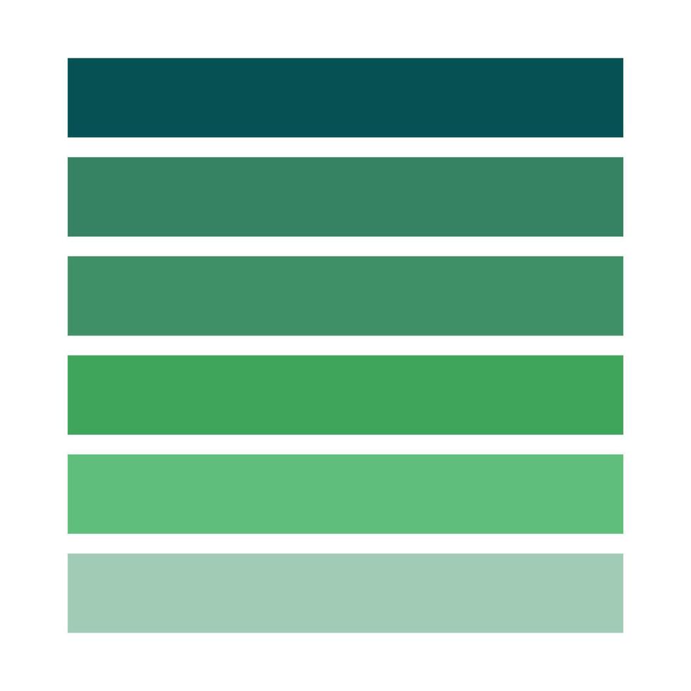 Modern Vivid Green Color Shades Palette Gradient vector