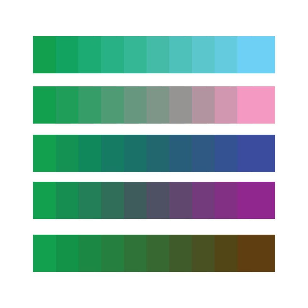 Modern Trendy Vivid Color Palette Gradient vector