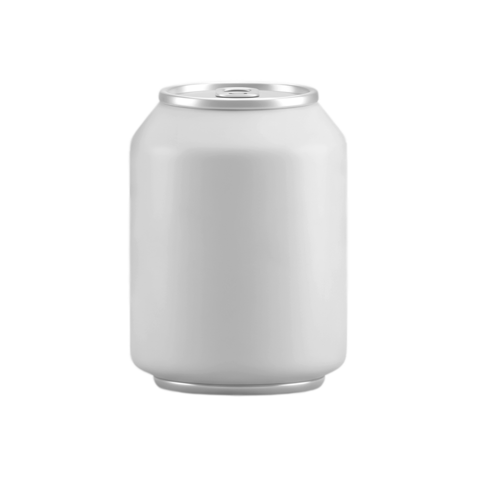 White soda can bottle on transparent background png