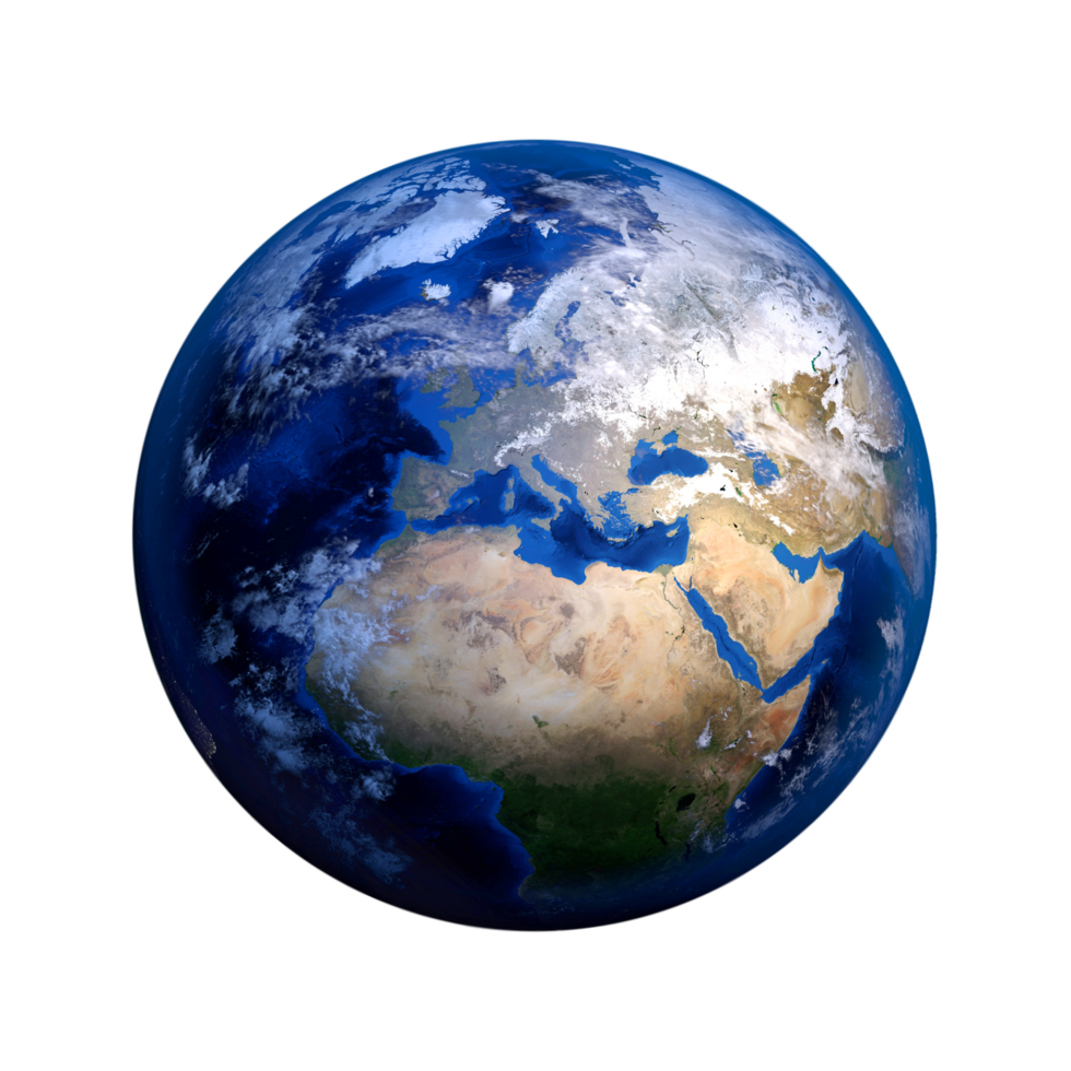 Round earth with transparent background png