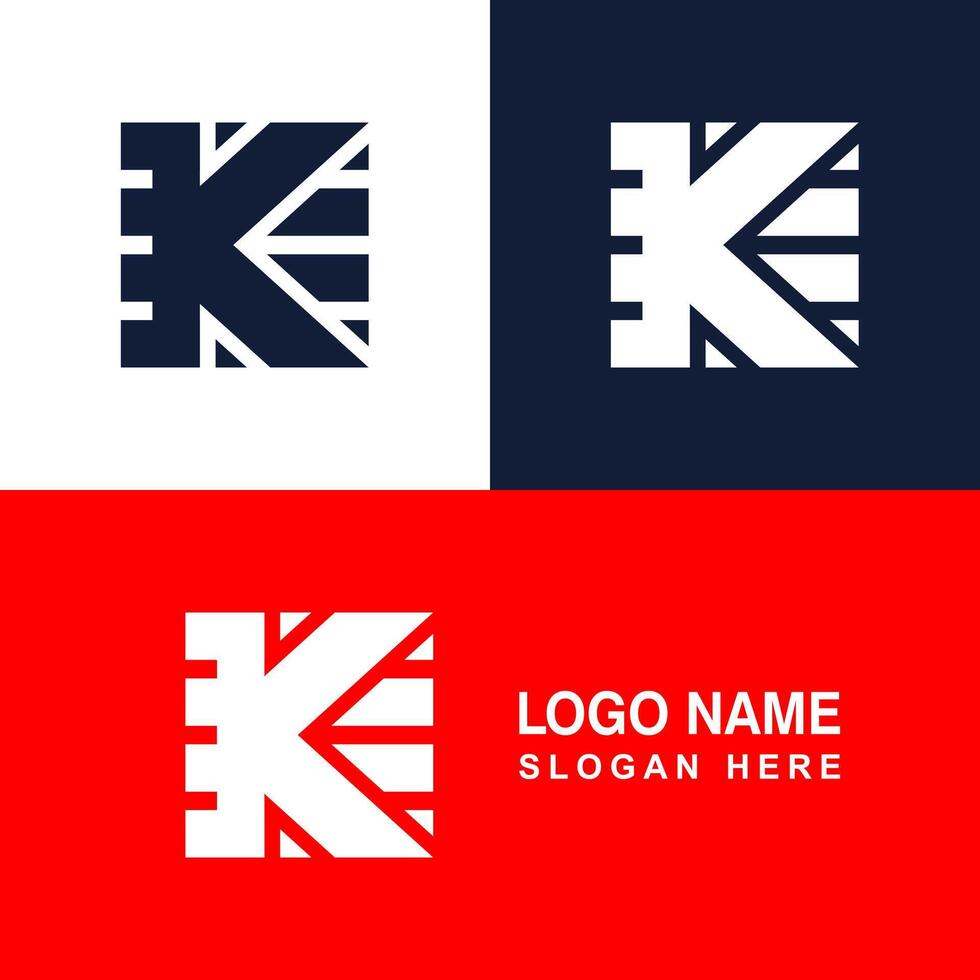K logo template. Suitable for business signs. vector
