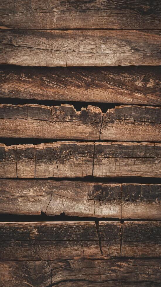 Old wooden wall background with wooden planks photo