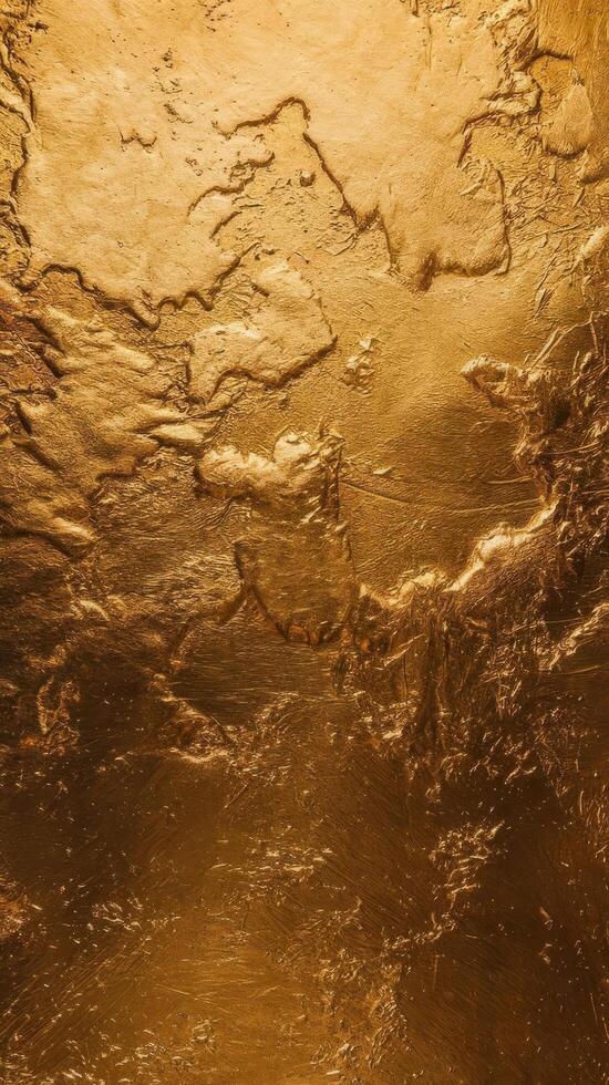 Golden texture background with map of the world photo
