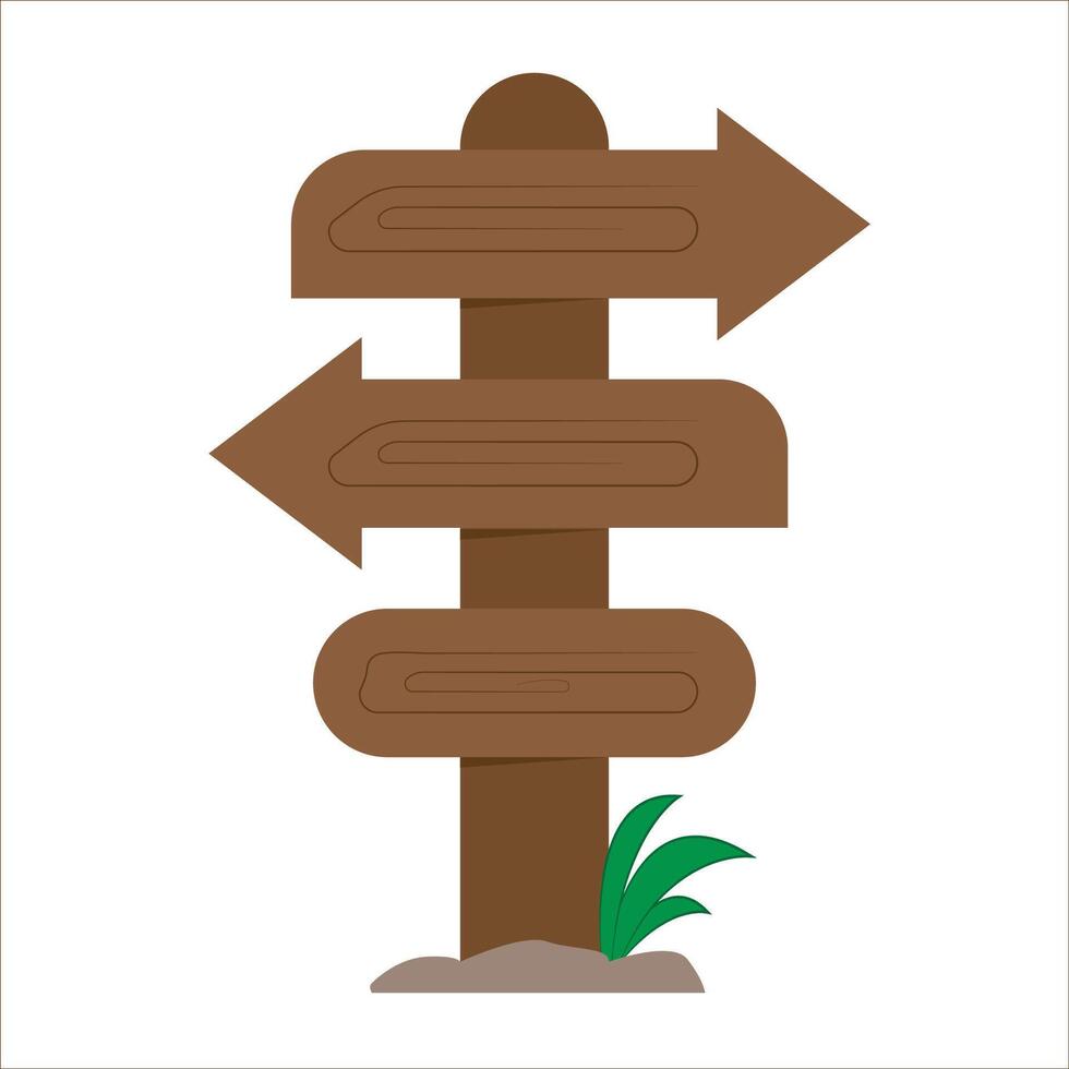 flat Signpost Illustration vector