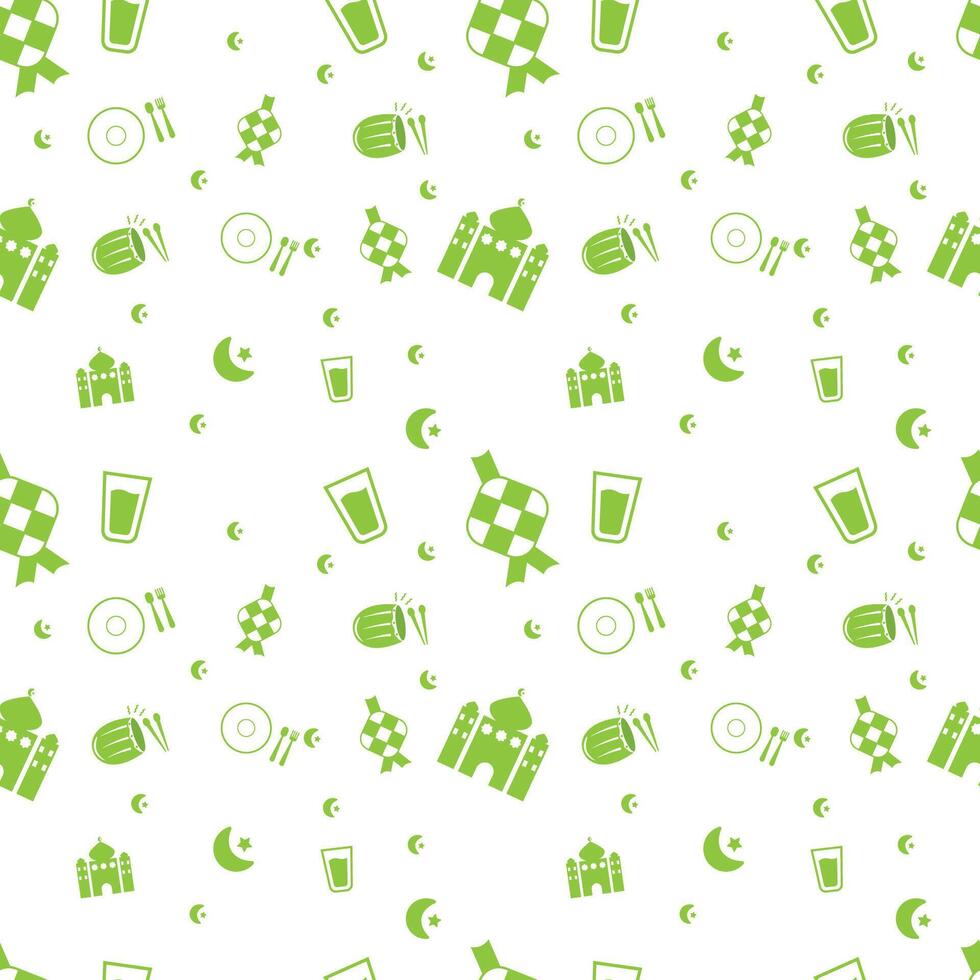 Ramadhan seamless patterns background vectors Illustration
