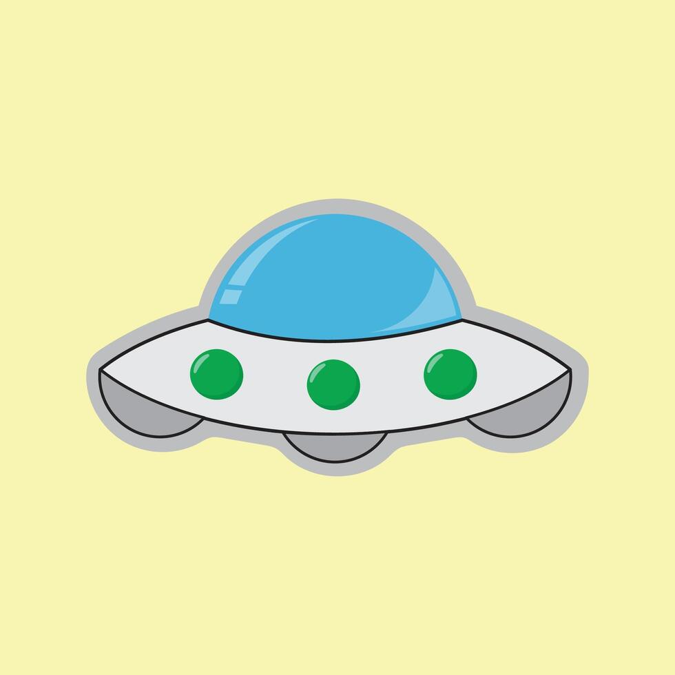 unidentified flying object UFO Ilustration vector