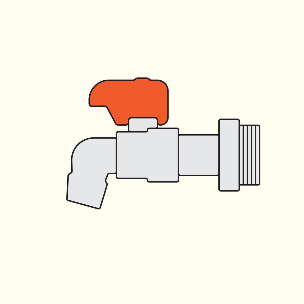 water faucet flat Ilustration vector