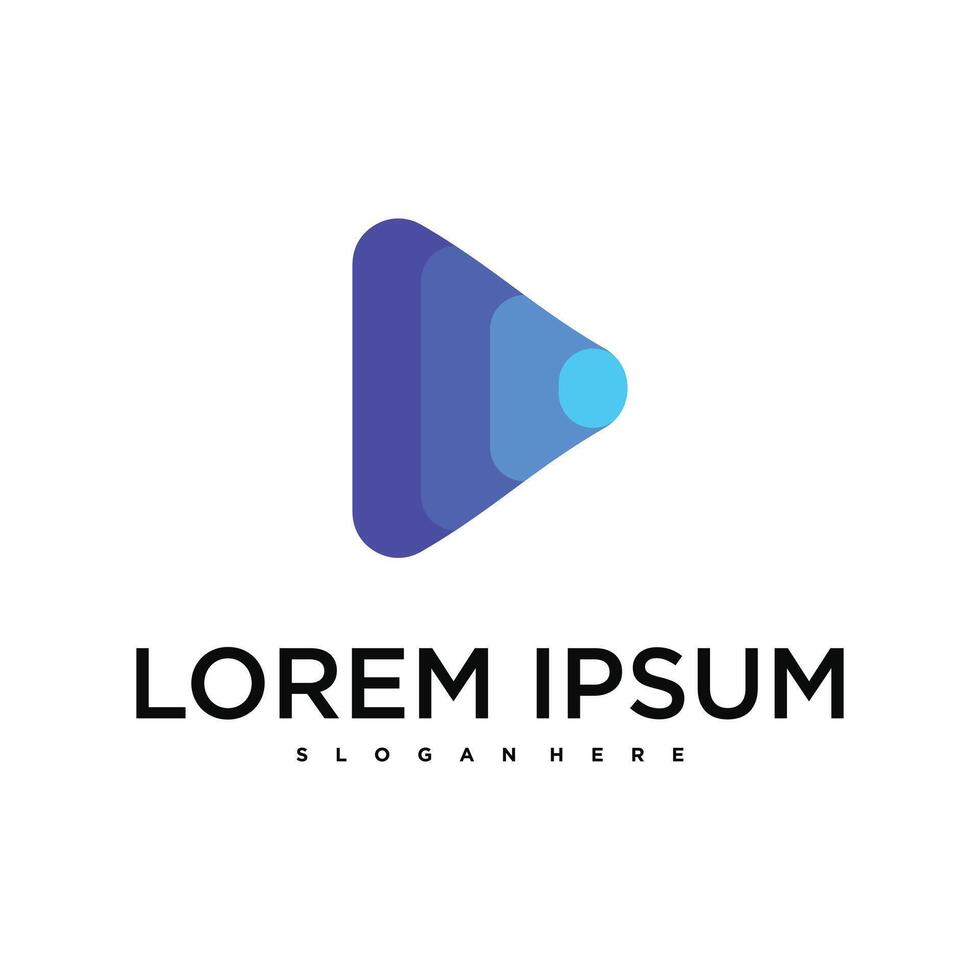 play button logo designs. vector