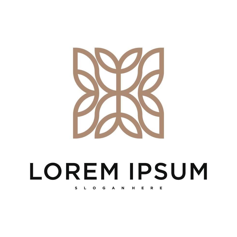 flower logo design template vector