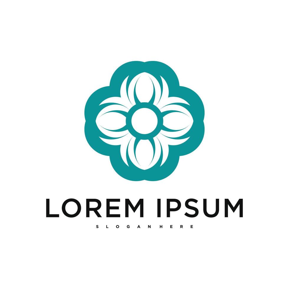 flower logo, design icon floral abstract vector