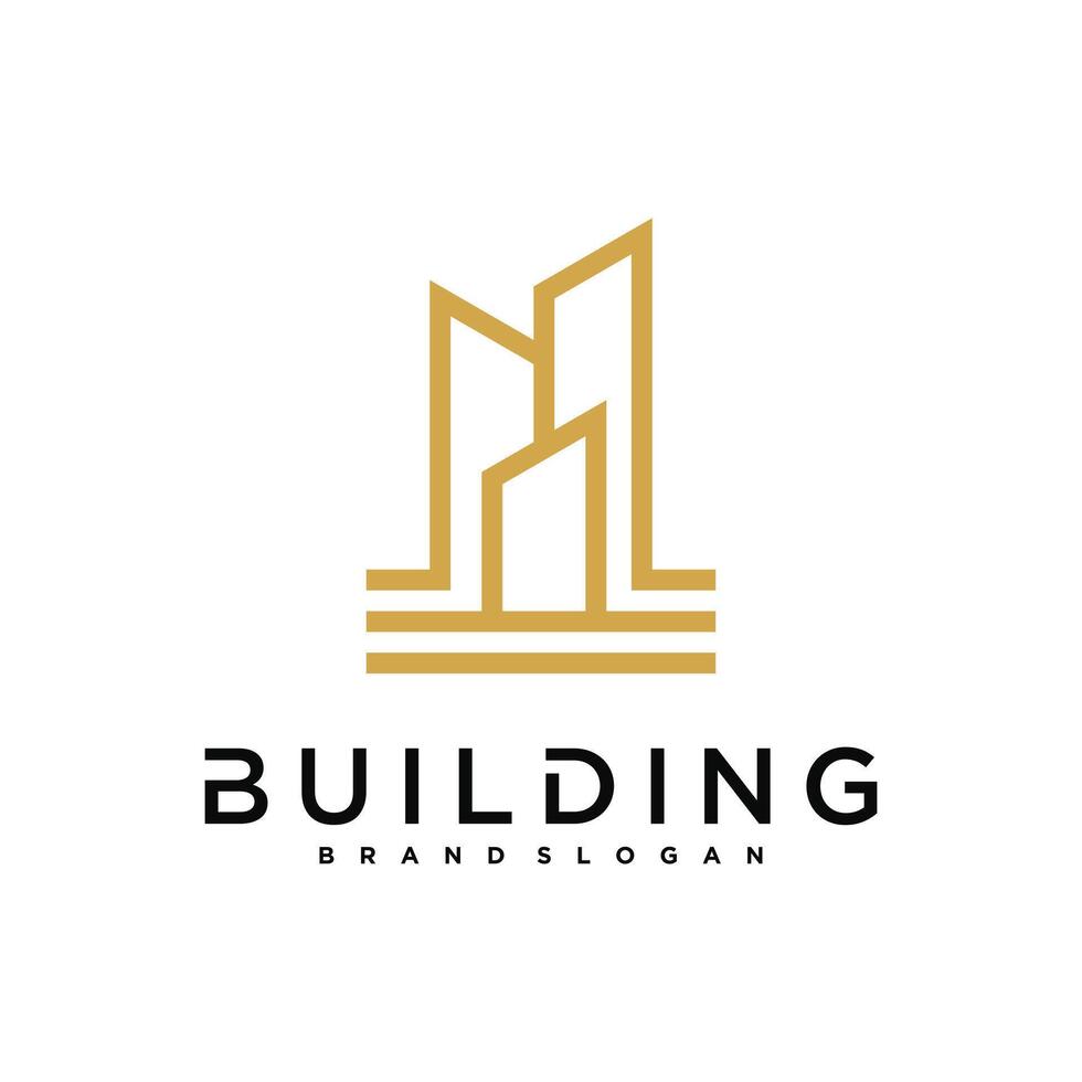 building construction logo design template vector