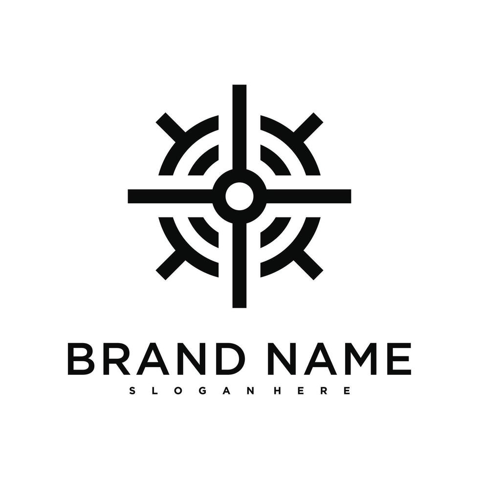 Target logo design, abstract and unique target. vector