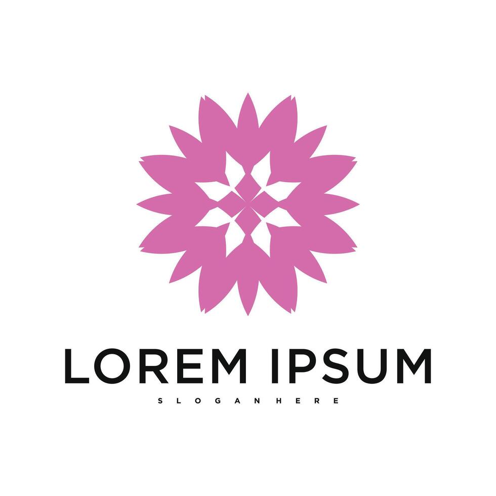 Luxury flower logo icon design vector