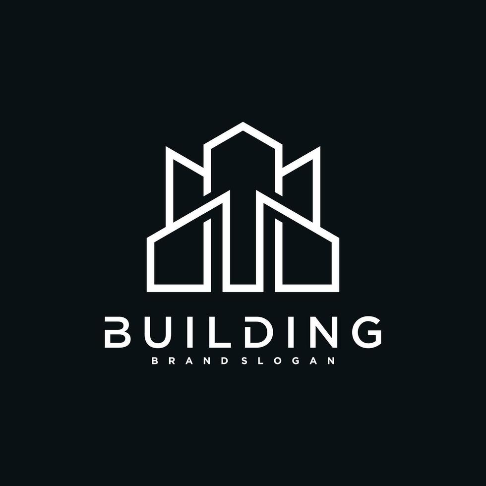 Building construction logo design. Construction, apartment and architect symbols vector