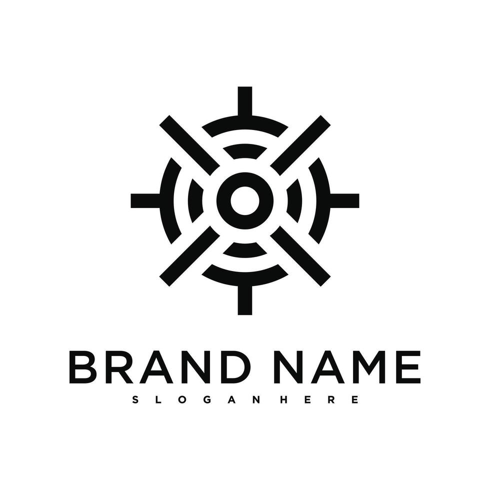 Target logo design template vector