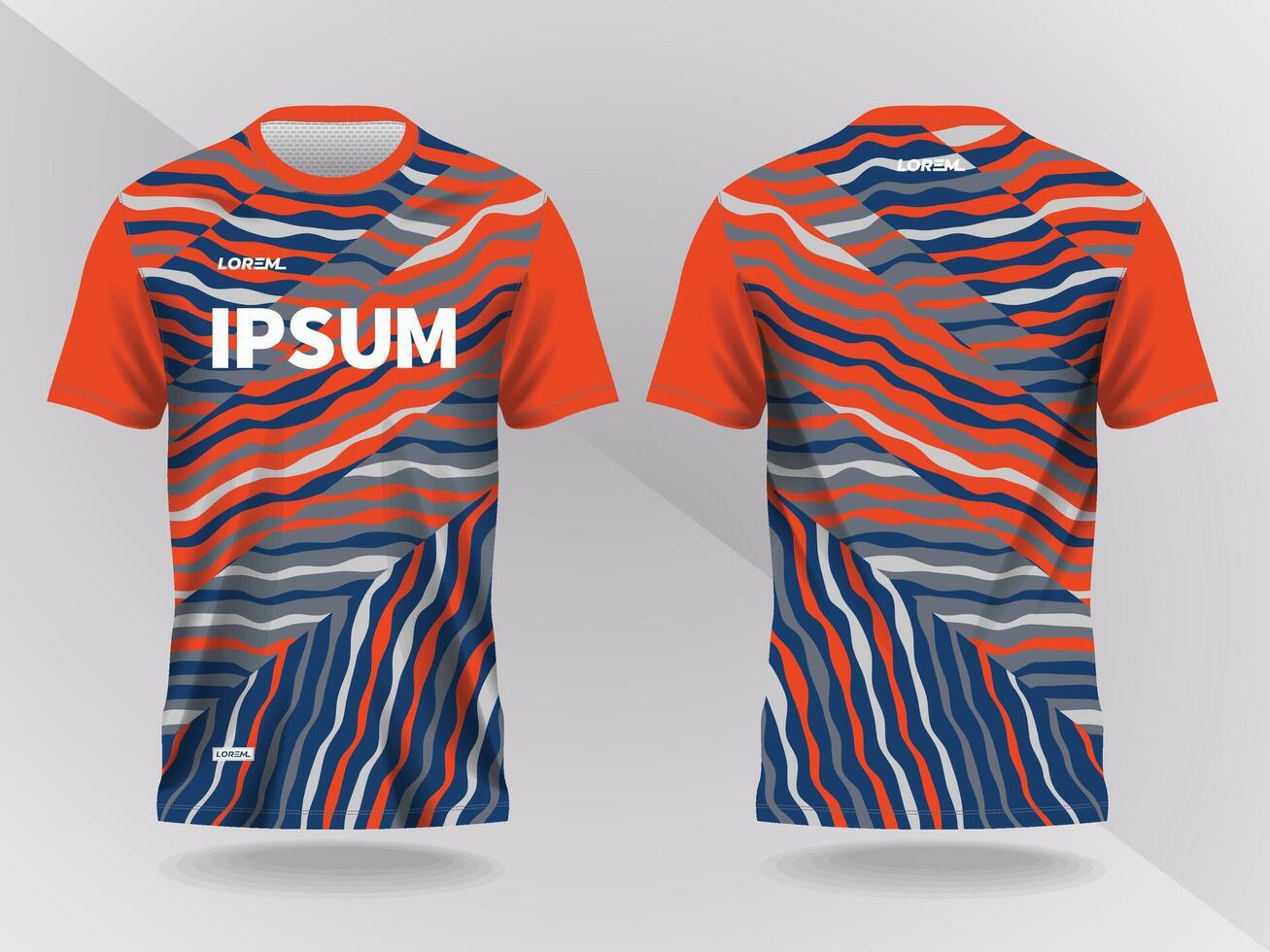 abstract orange and blue background and pattern for sport jersey design and mockup vector