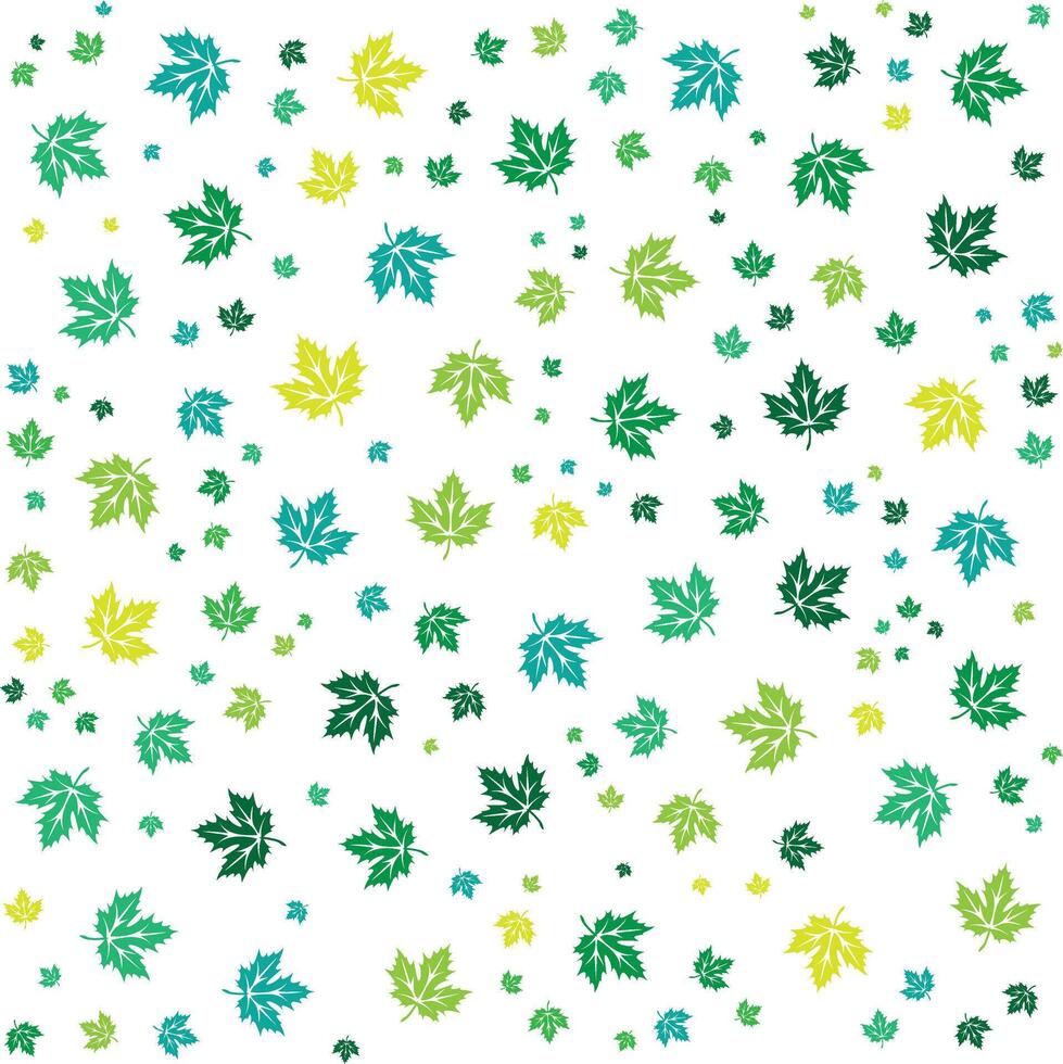 Green leaves seamless pattern vector