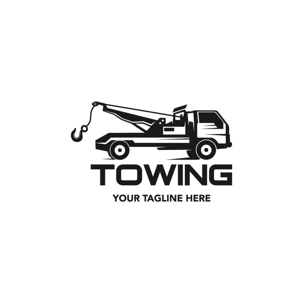 Towing car logo template Crane Service, suitable for your design need, logo, illustration, animation, etc. vector