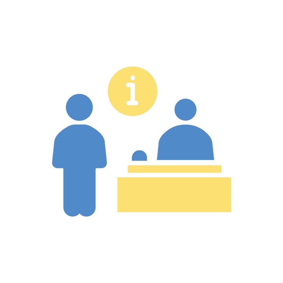 information desk icon colors vector