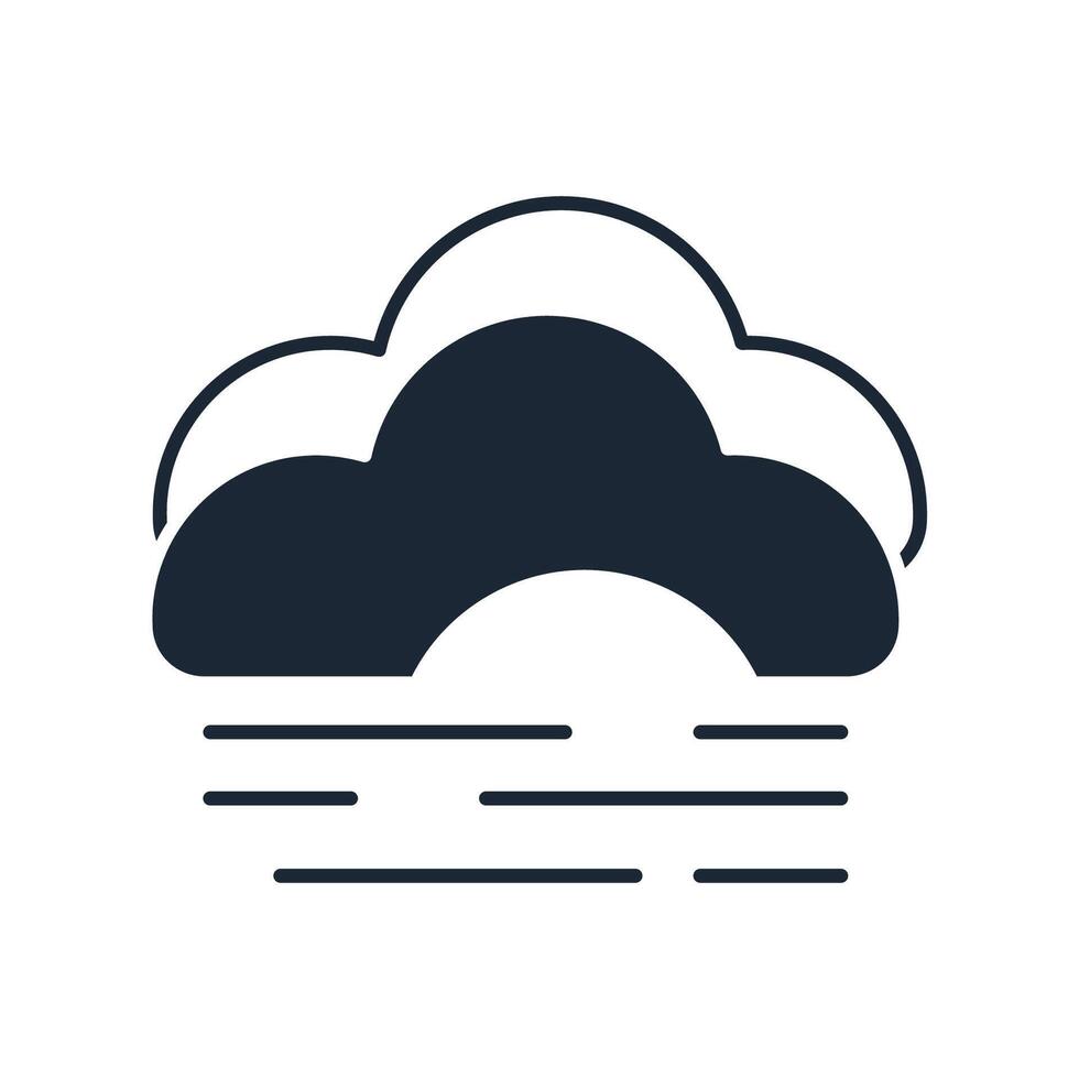 smog icon flat vector