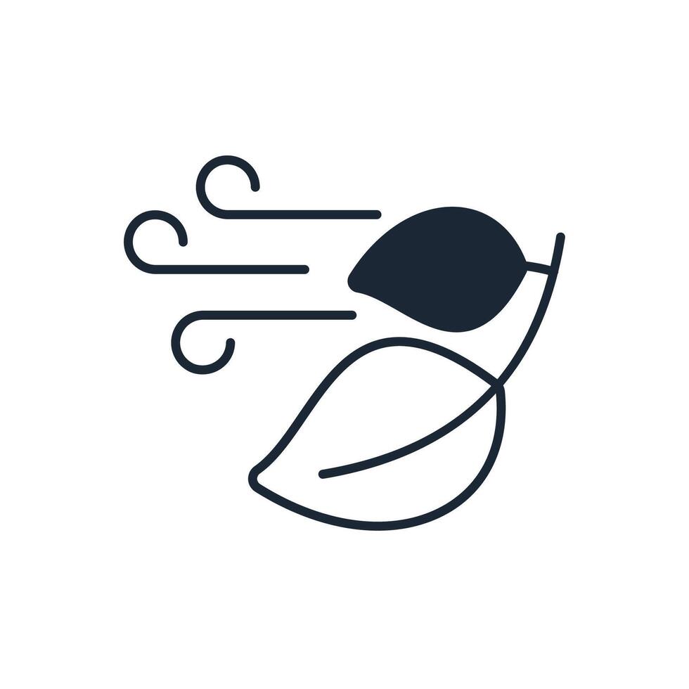 Wind icon flat vector