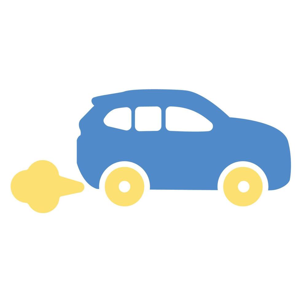 Car Exhaust icon colors vector