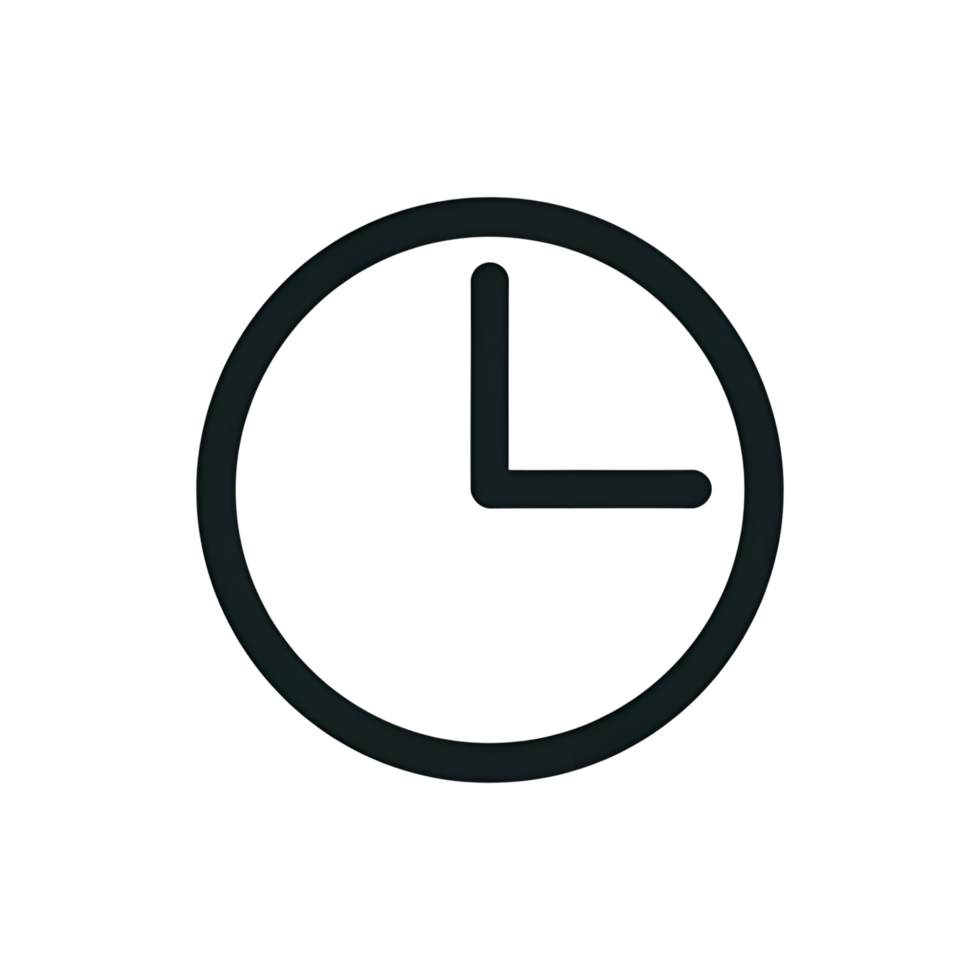 Minimalist clock icon png