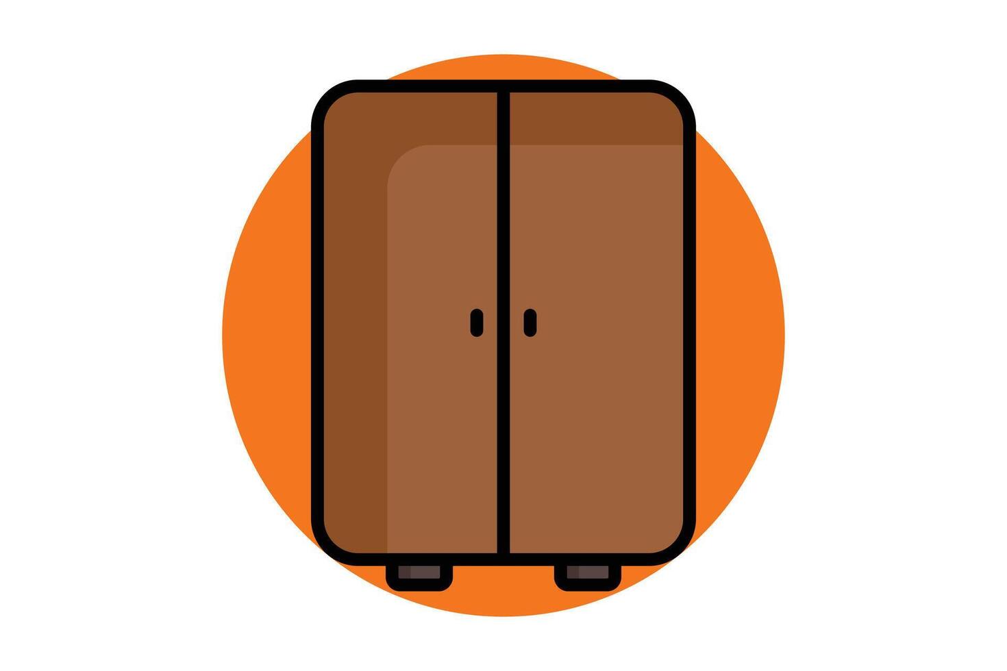 Cabinet icon. colored outline icon style. icon related to furniture. furniture elements illustration vector