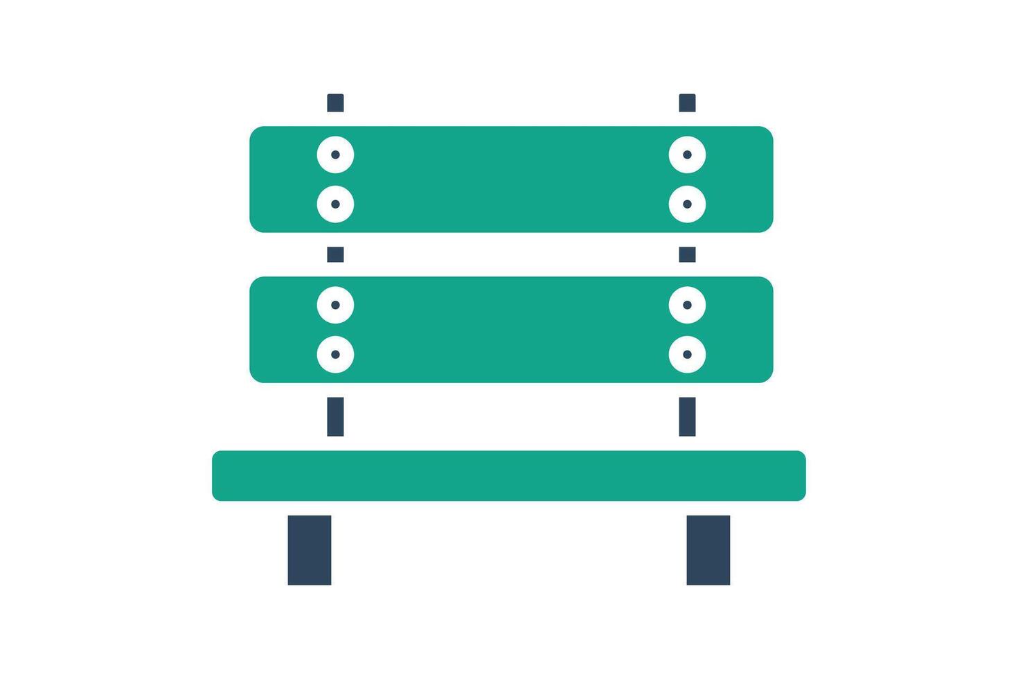 Bench icon. solid icon style. icon related to furniture. furniture elements illustration vector