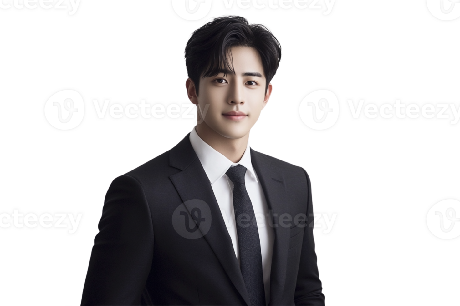 Handsome businessman isolate on transparent background png
