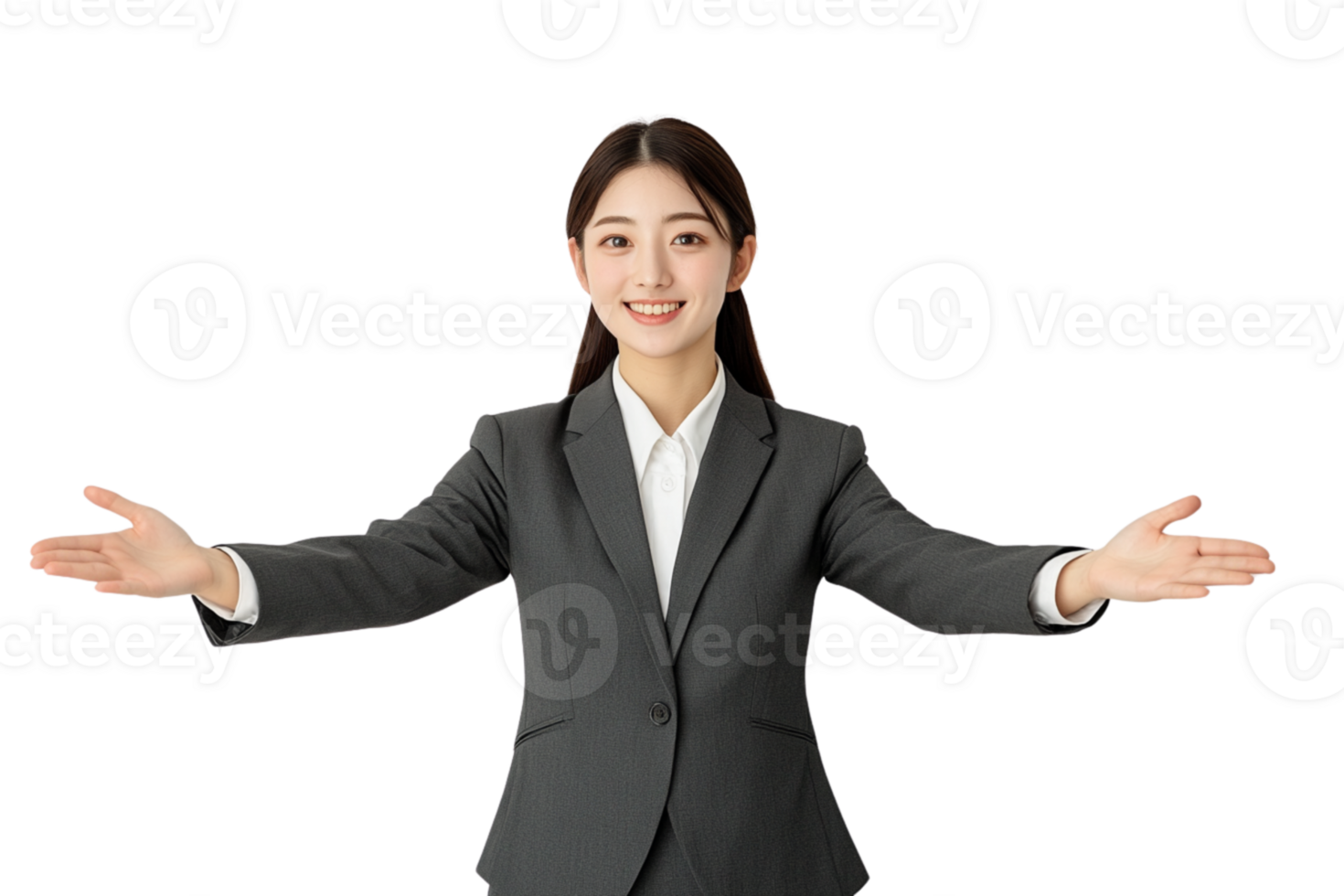 A businesswoman present project png