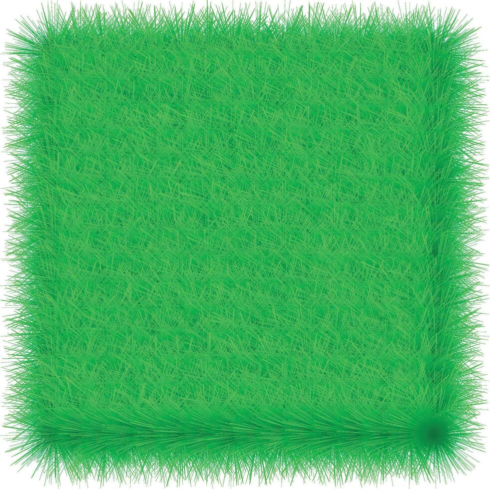 green grass square on white background vector