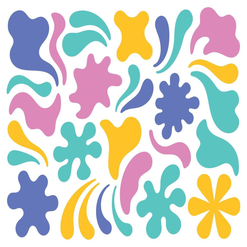 a colorful set of shapes and designs vector
